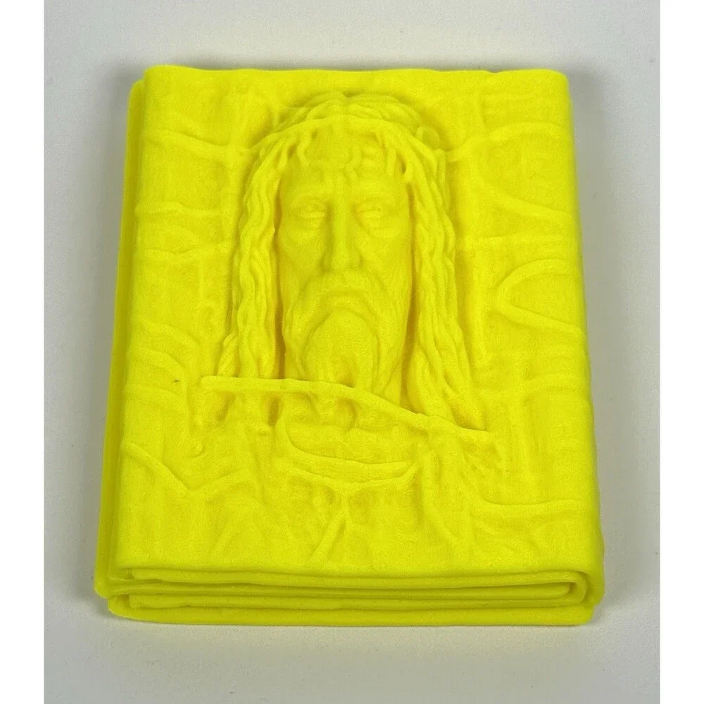 The Shroud Of Turin Jesus, Religious Yellow Plastic Toy